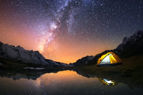 5 Billion Star Hotel. Camping in the mountains under the starry night sky. 5 Billion Star Hotel. Camping in the mountains under the starry night sky.