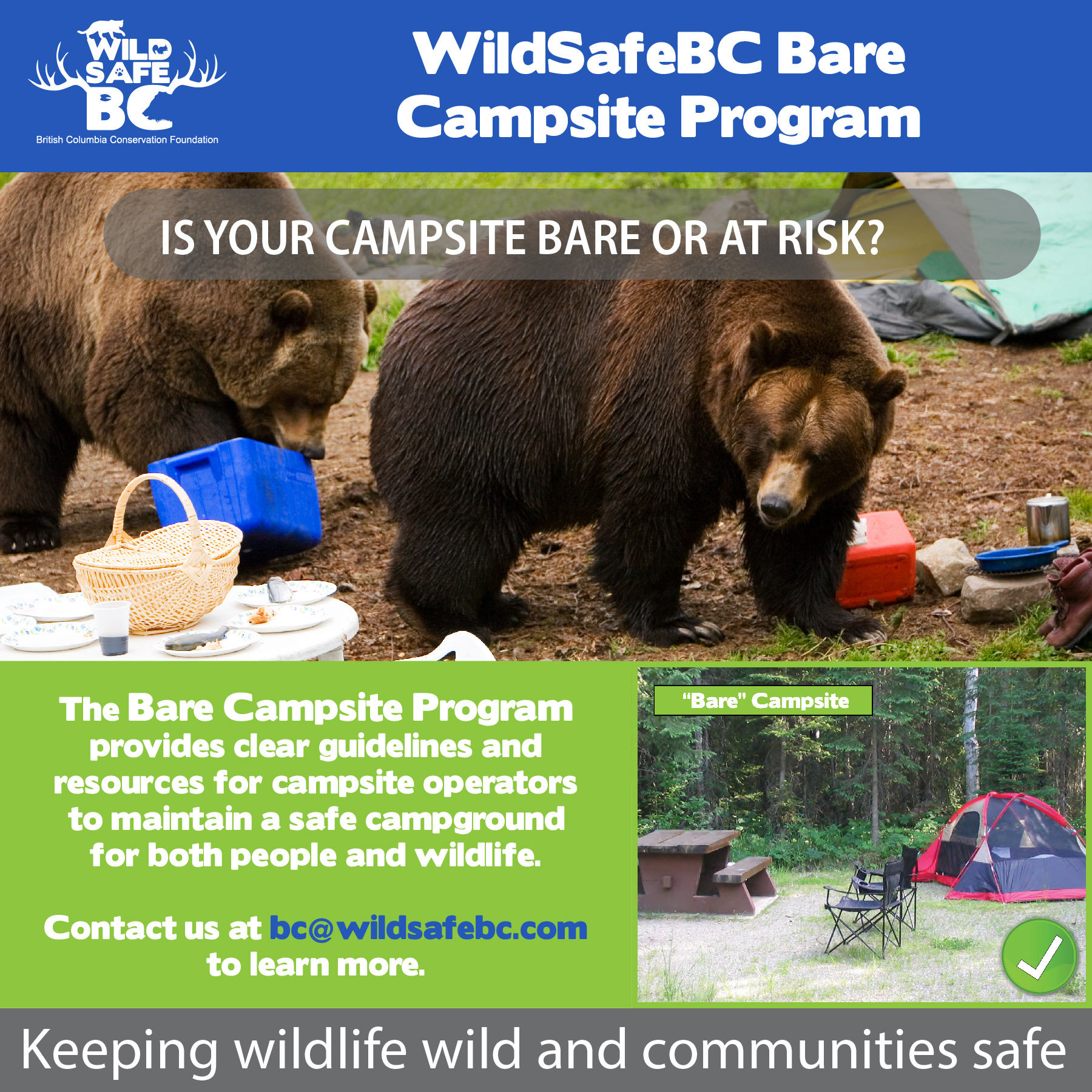 Wildsafe Bare Campsite Program Wildsafebc